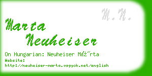 marta neuheiser business card